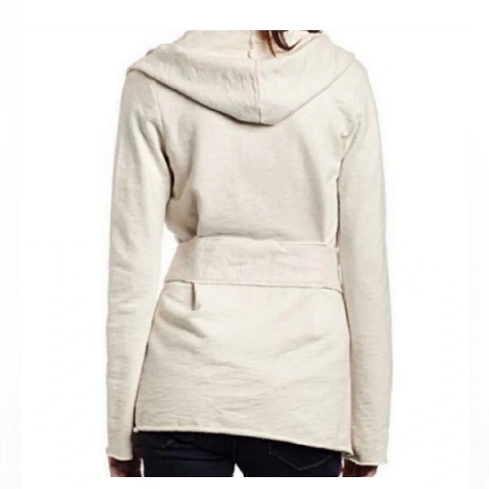 Lucky Brand Cream Hooded Wrap Cardigan - Picture 2 of 2